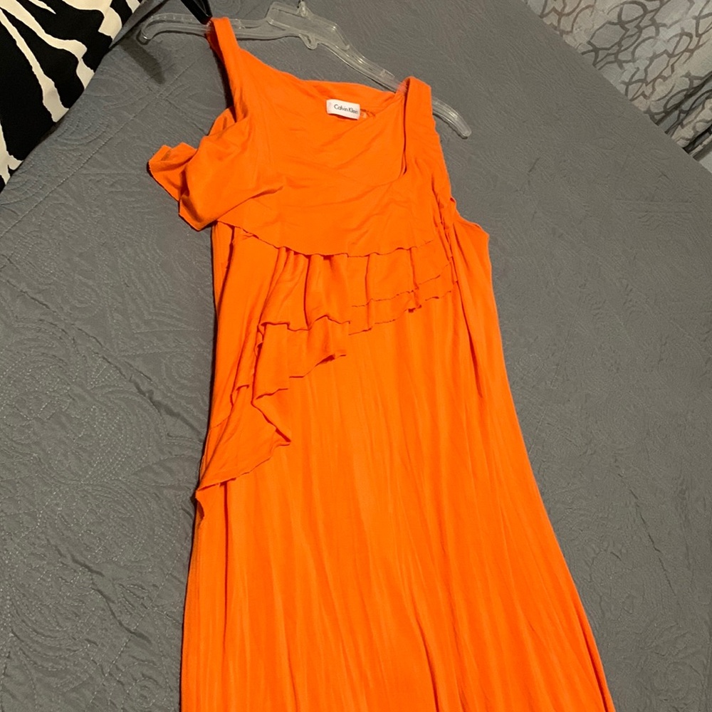 Orange maxi dress